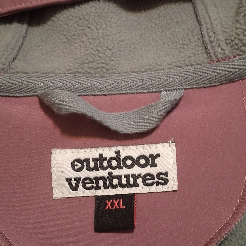 Outdoor Ventures Women Softshell Long Jacket With Hood Purple/Pink XXL Fleece - Picture 8 of 16